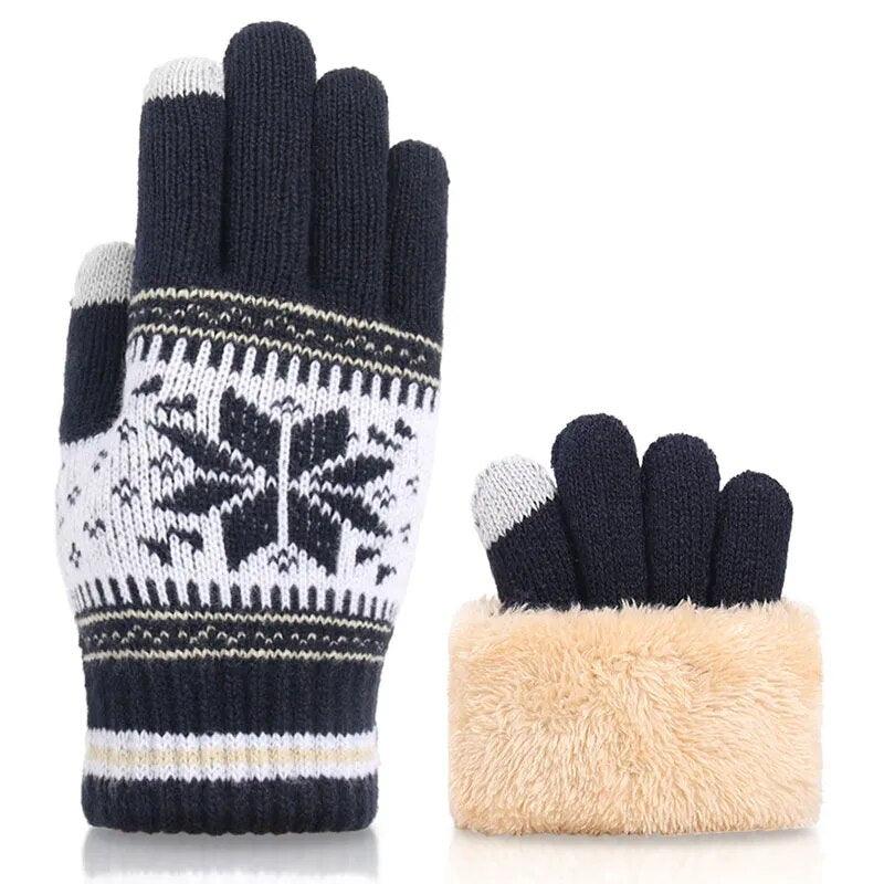 Gants en maille unis
