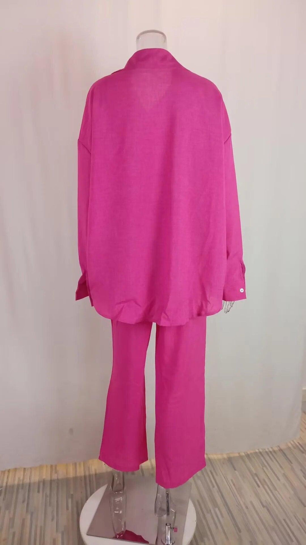 Ensemble chemise et pantalon uni – vue 5