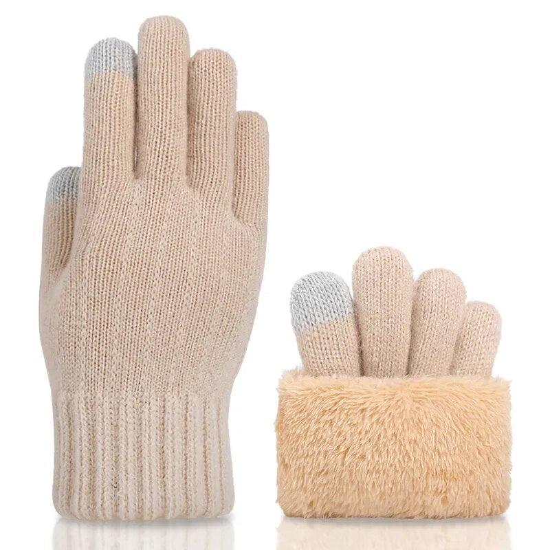 Gants en maille unis
