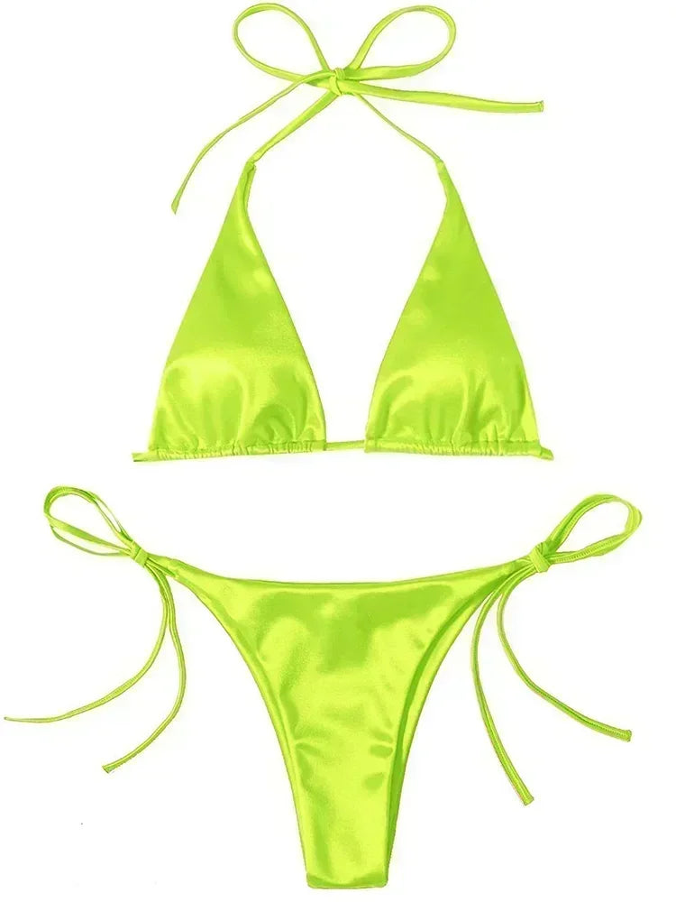 HaloCurve – Bikini à col licou avec anneau décoratif