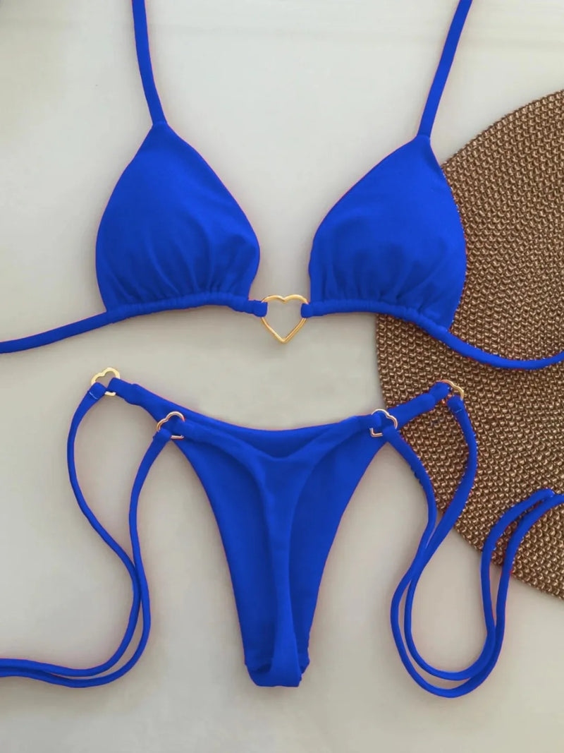 Éclat Rosé – Bikini à lacets deux pièces