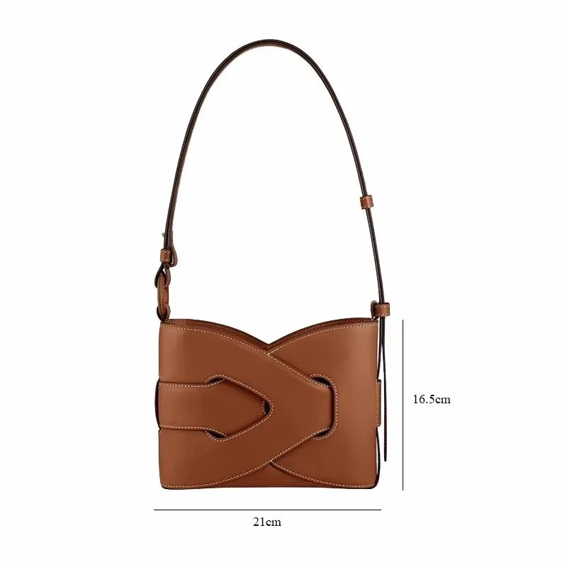 Sac tressé torsadé en simili cuir – vue 6