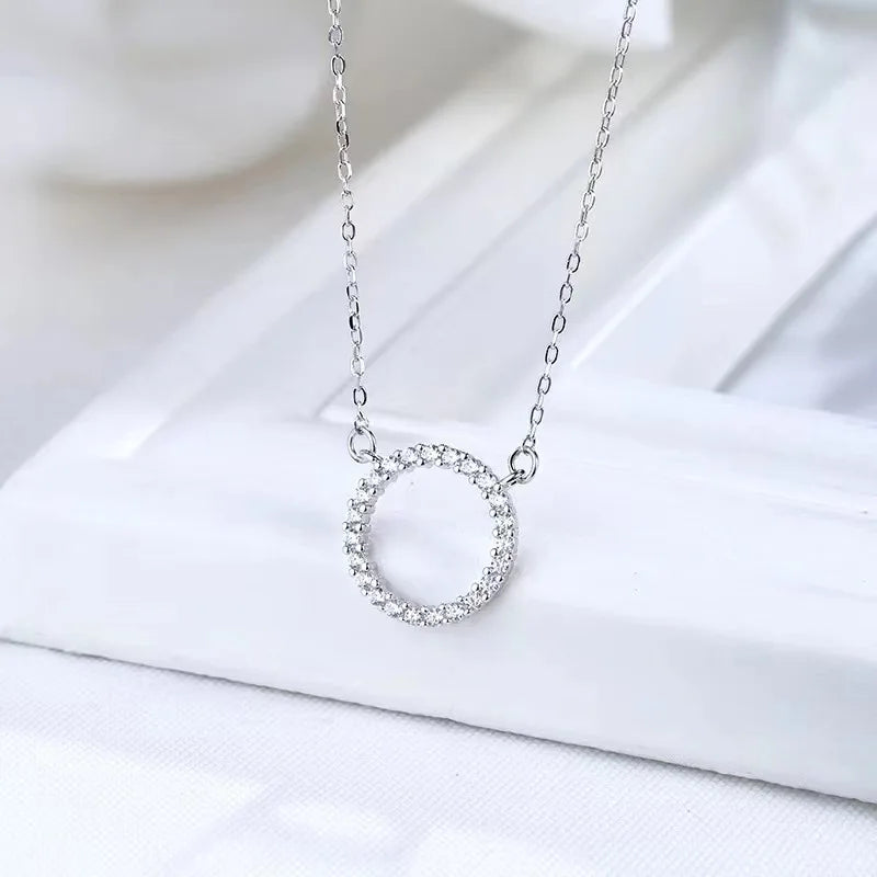 Collier pendentif cercle scintillant – vue 5