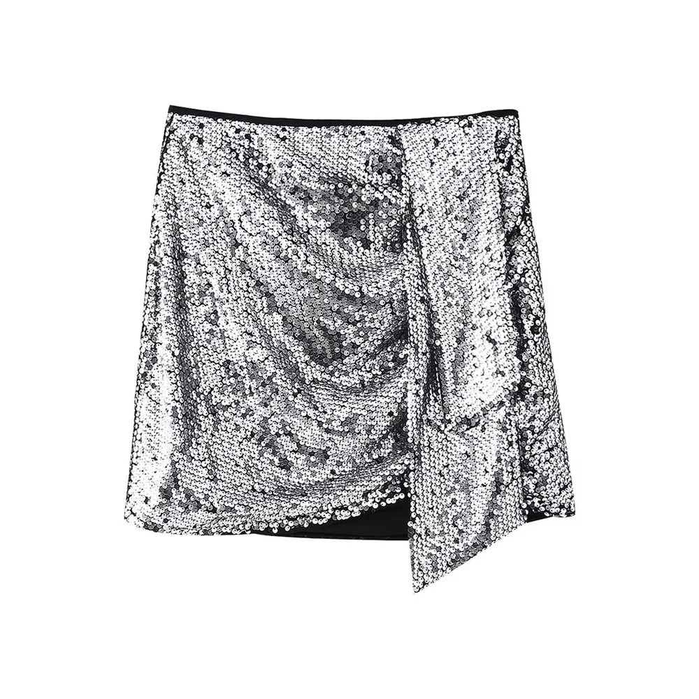 Jupe courte à paillettes
