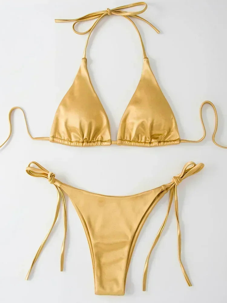 HaloCurve – Bikini à col licou avec anneau décoratif