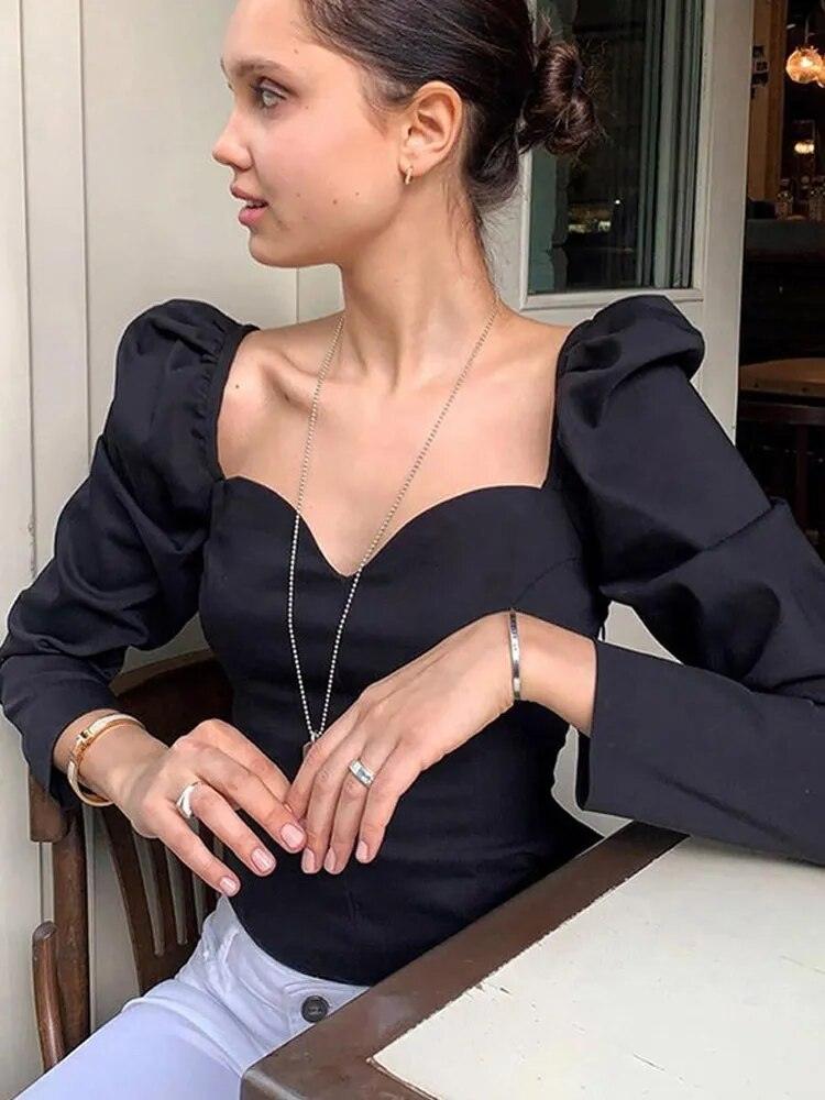 haut vintage style Coréen - Eleganceparis 