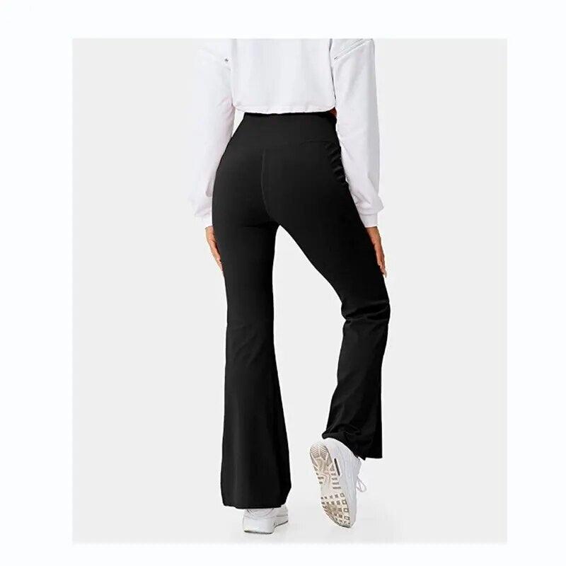 Pantalon style patte d'éléphant coupure V - Eleganceparis 