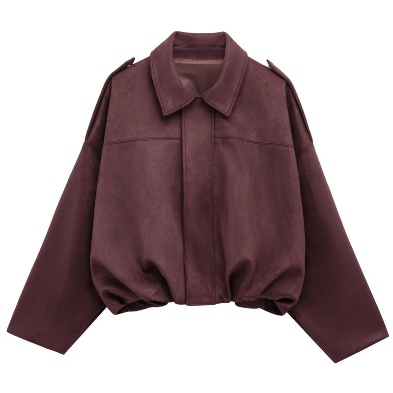 VESTE BOMBER FAUX DAIM EP