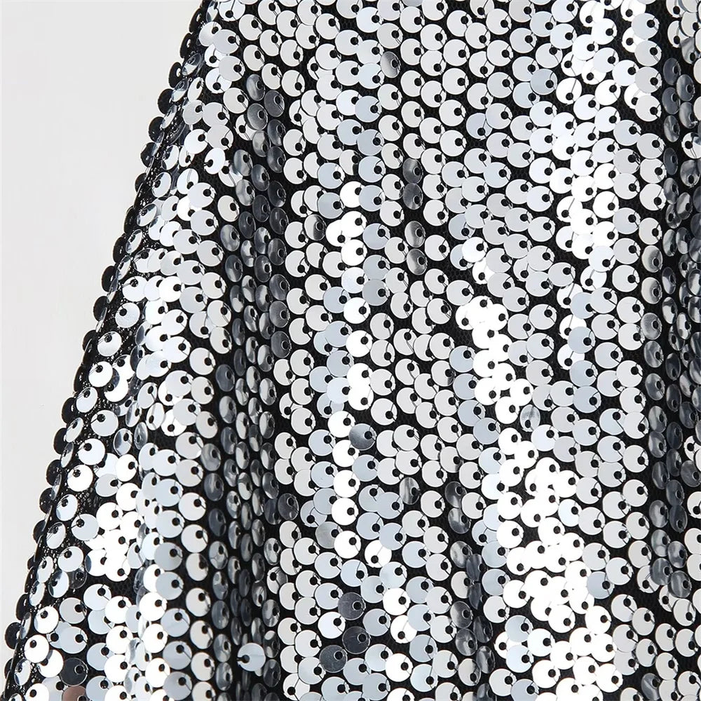 Jupe courte à paillettes