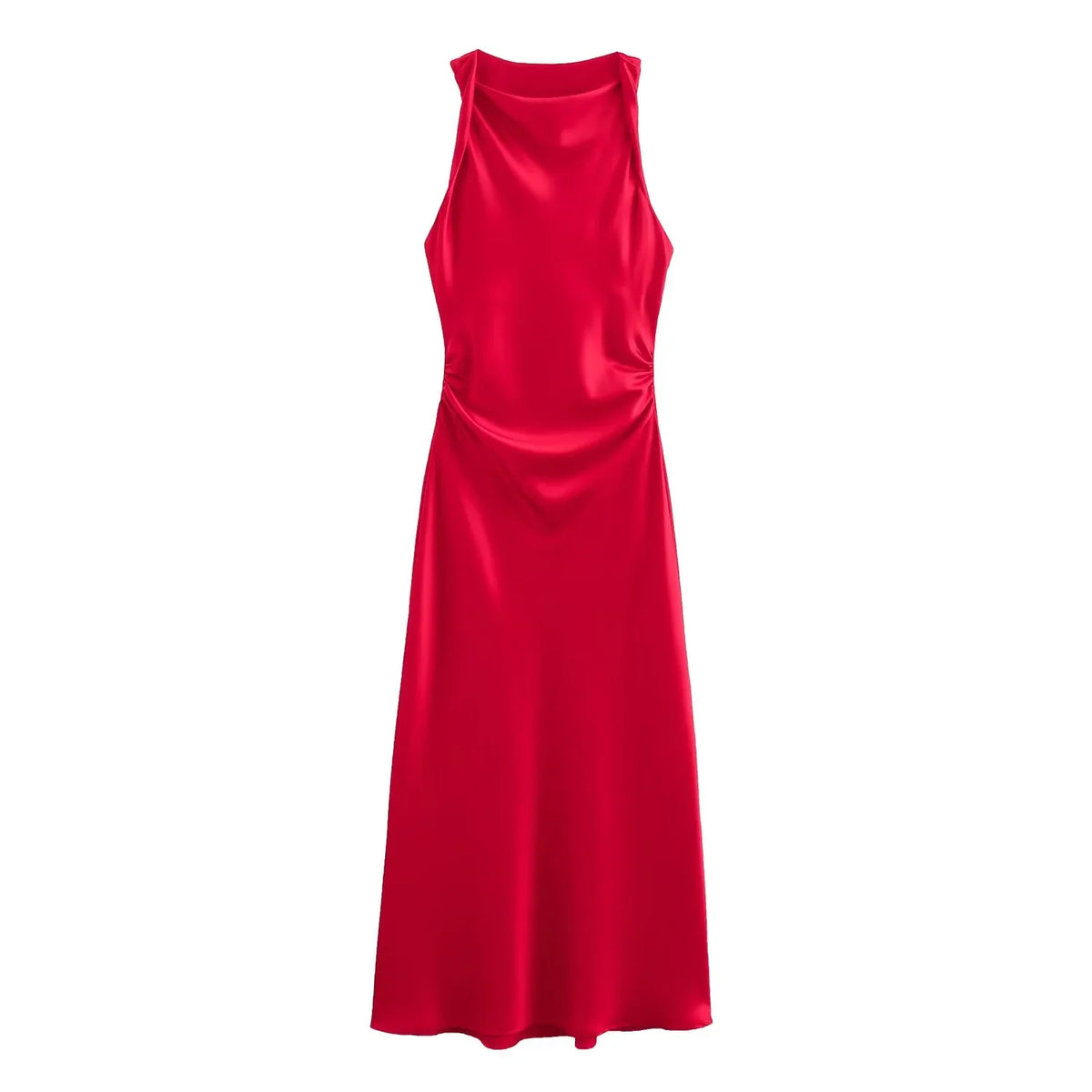 Robe Élégance Bohème – Halter Plissé