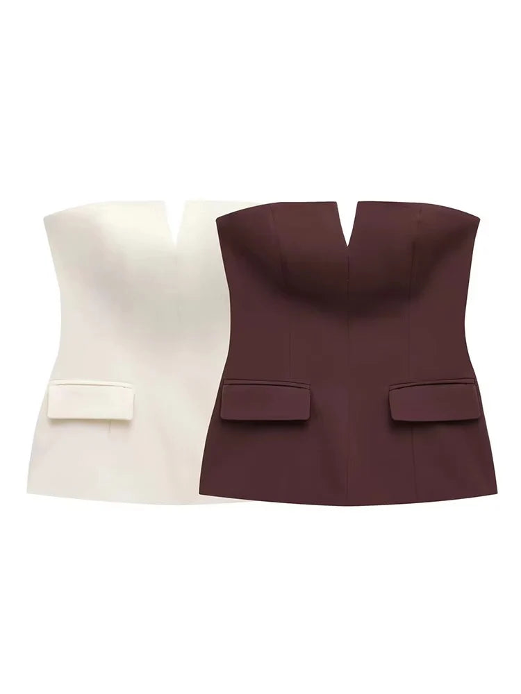 Chic Essential – Top Sans Manches à Poches