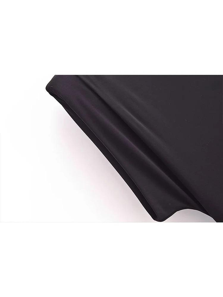 Robe longue mi-longue à manches courtes, avec épaulettes