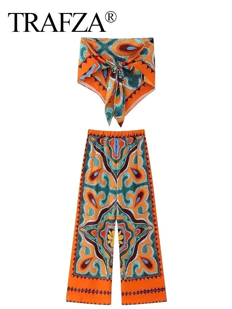 Ensemble bustier imprimé folk – vue 3
