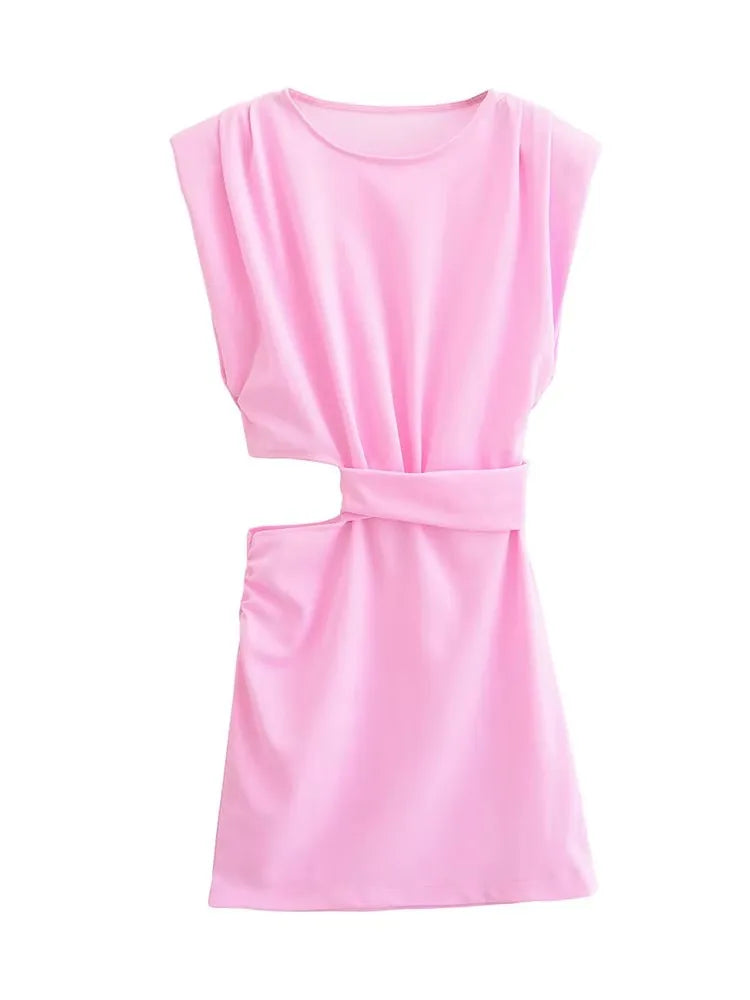Robe Mini Asymétrique d'Été