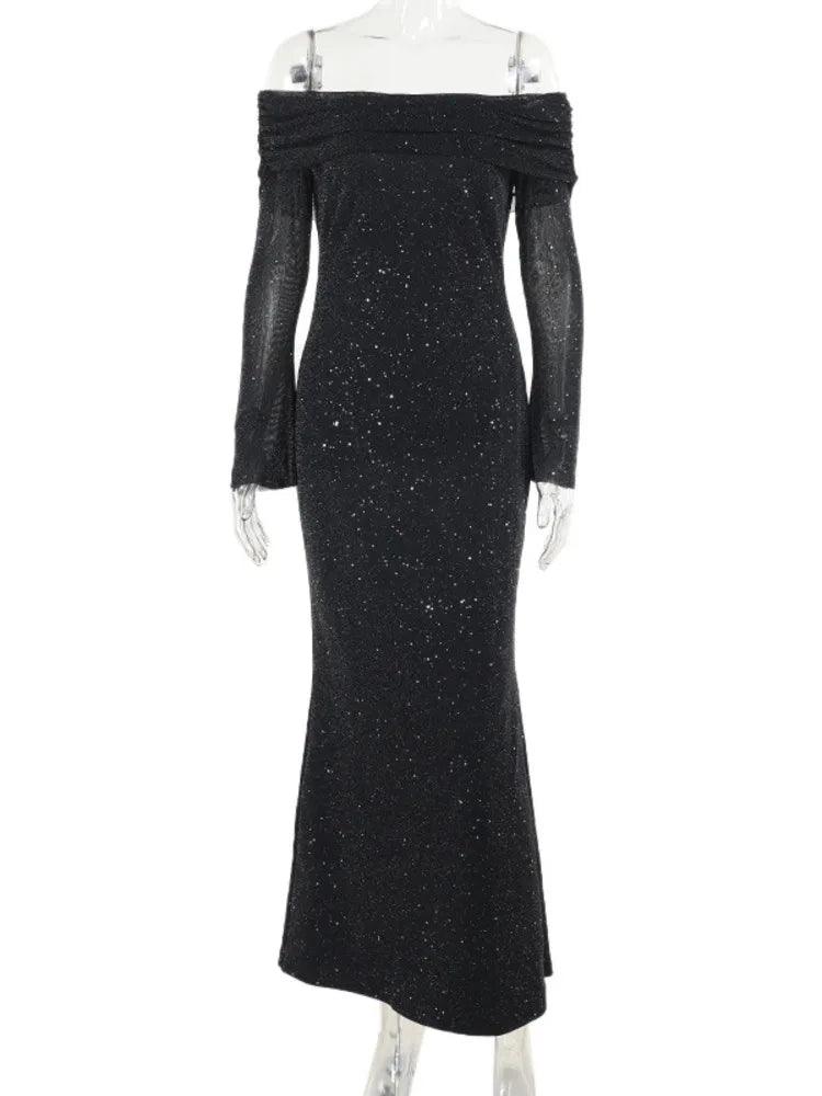 Robe longue scintillante