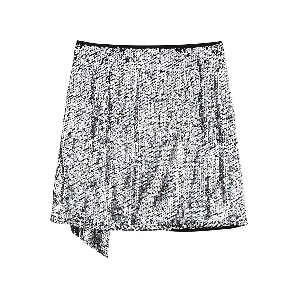 Jupe courte à paillettes