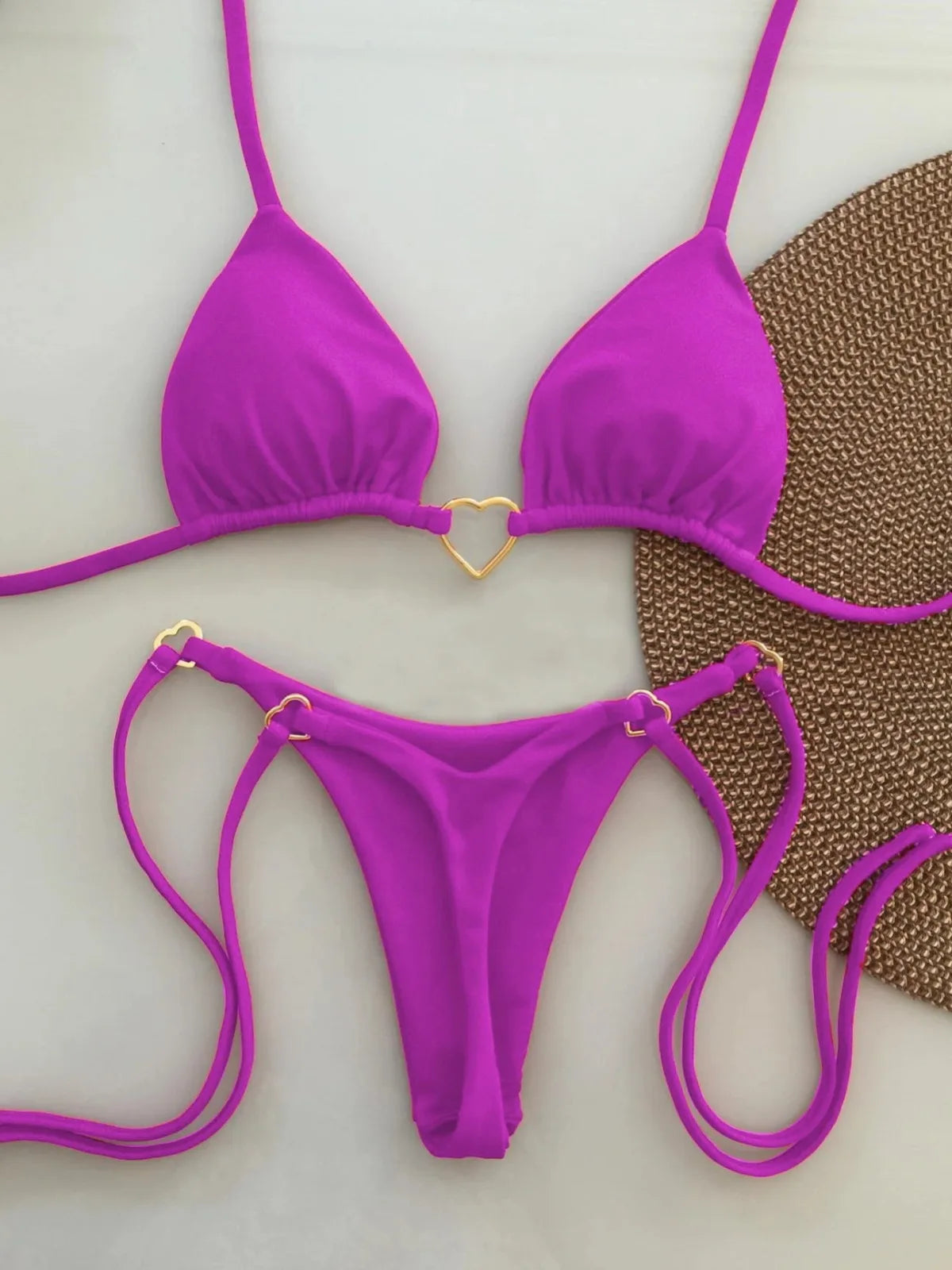 Éclat Rosé – Bikini à lacets deux pièces