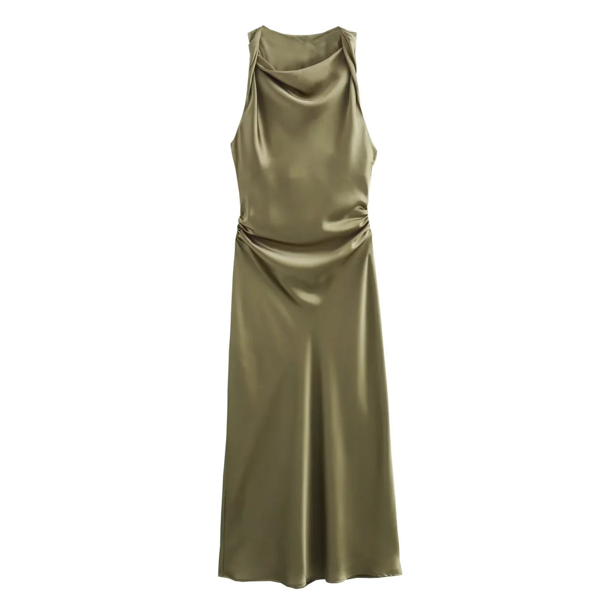 Robe Élégance Bohème – Halter Plissé