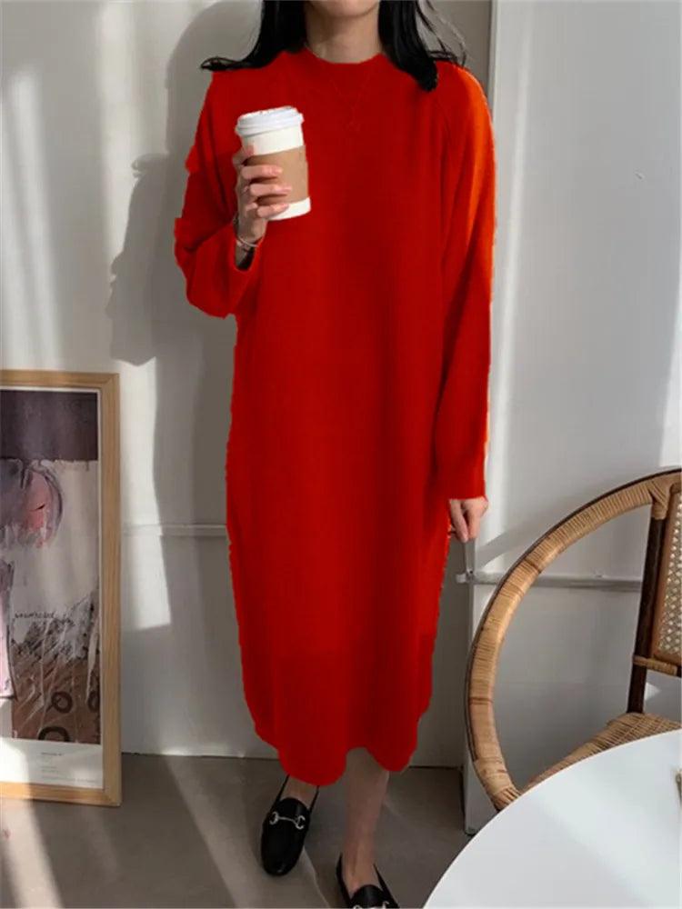 Robe pull longue en maille – vue 3