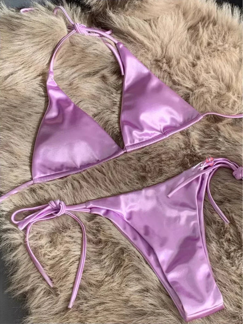 HaloCurve – Bikini à col licou avec anneau décoratif