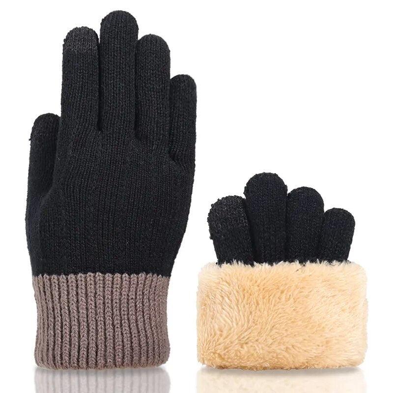 Gants en maille unis