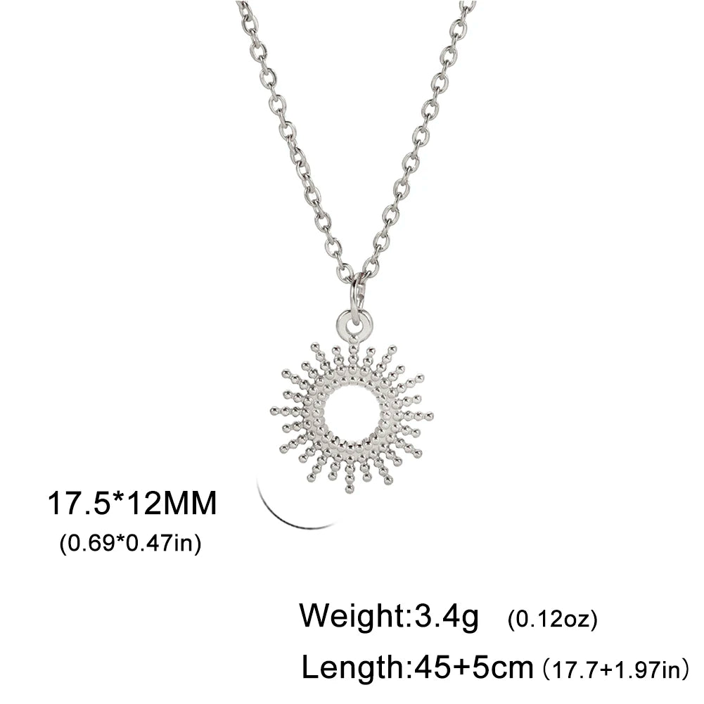 Collier pendentif soleil – vue 12