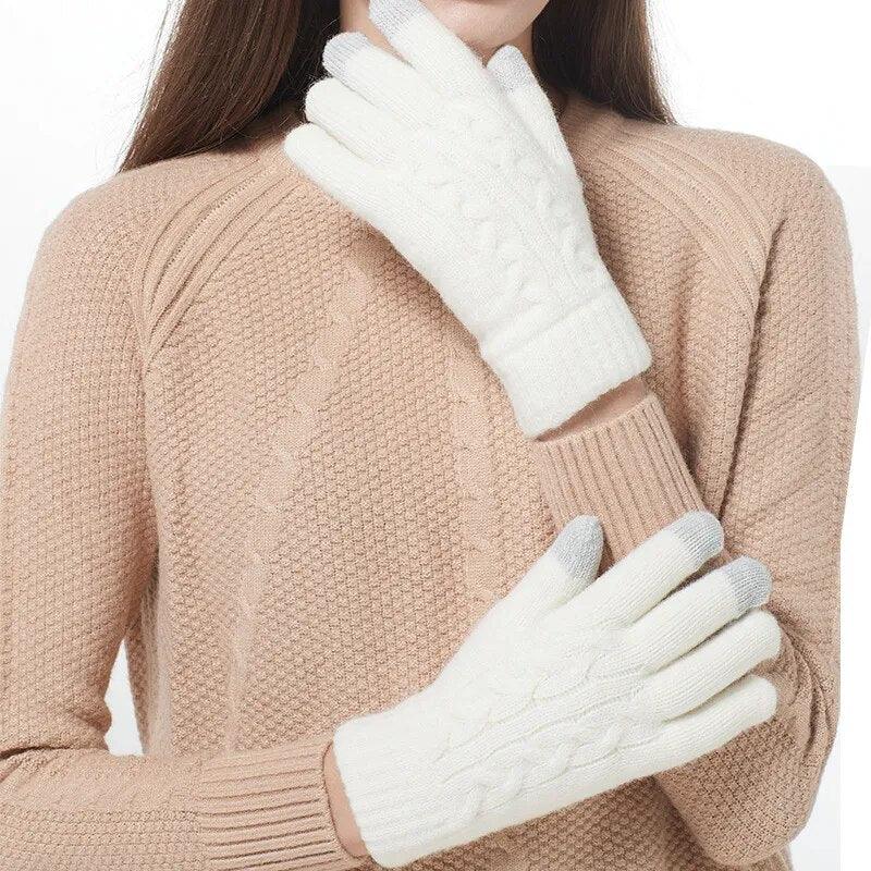Gants en maille unis