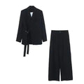 Ensemble blazer et pantalon large – ensemble noir