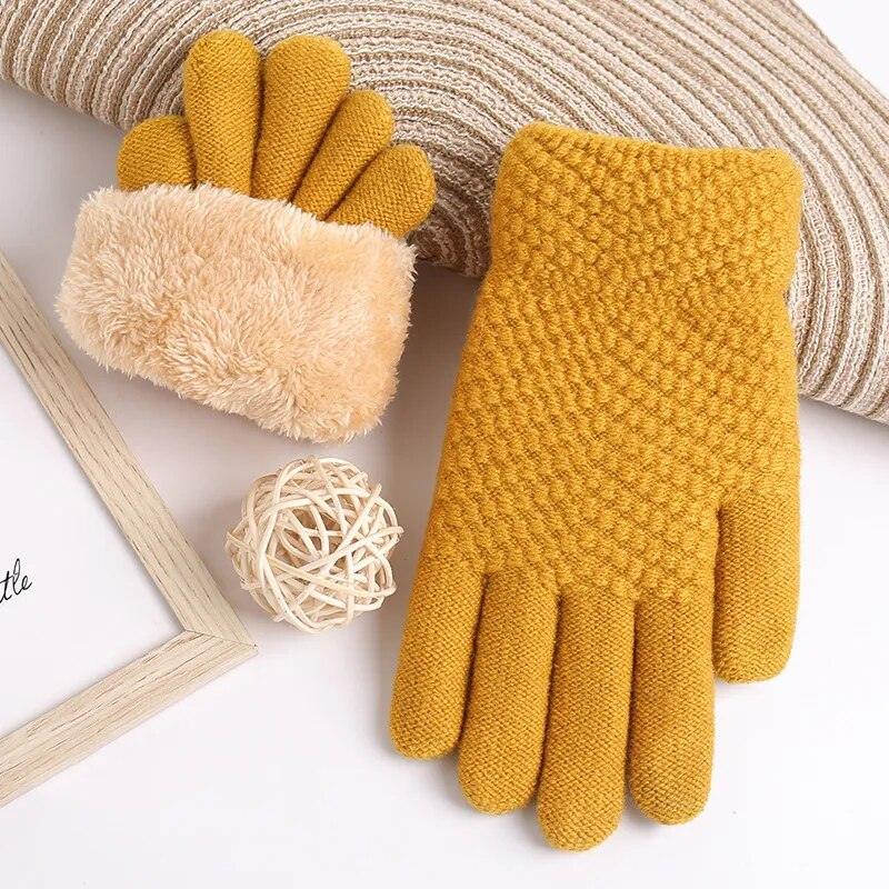 Gants en maille unis