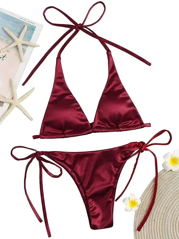 HaloCurve – Bikini à col licou avec anneau décoratif
