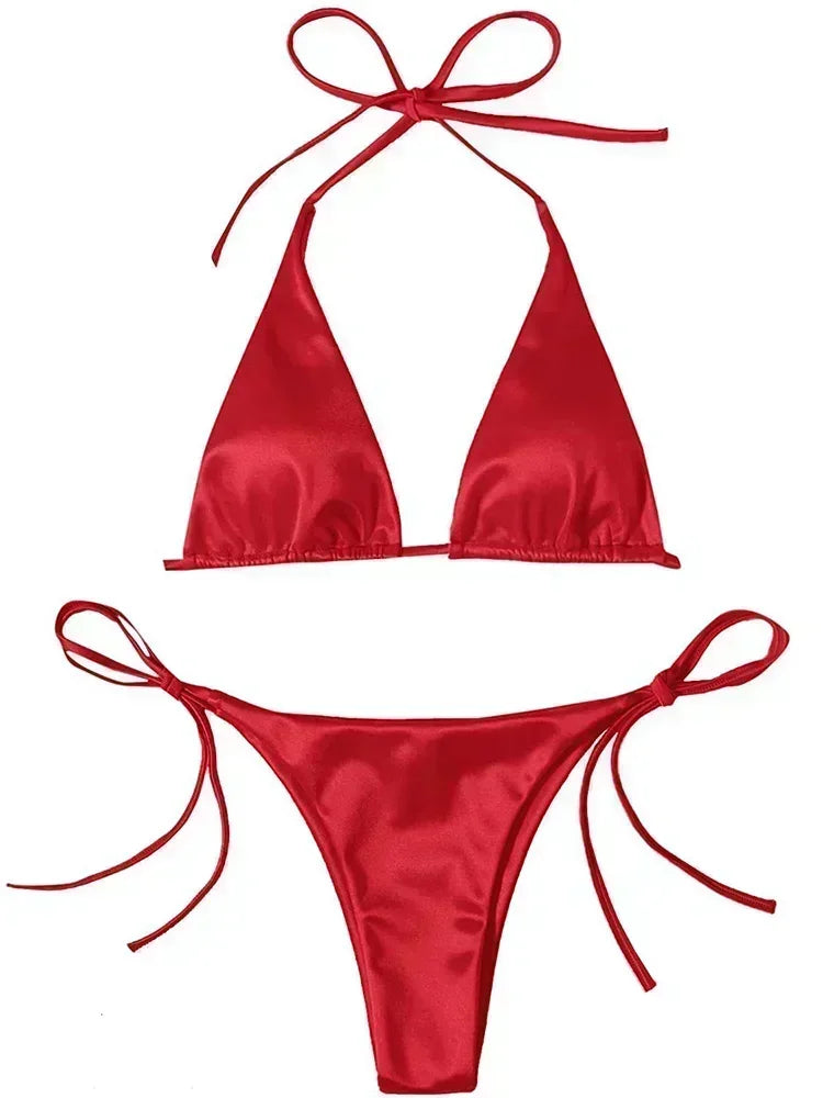 HaloCurve – Bikini à col licou avec anneau décoratif