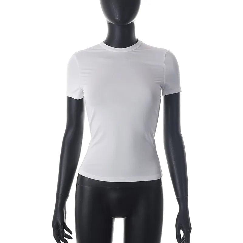 T-shirt court basique manches courtes – blanc