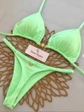 SoleilPur – Bikini bandeau uni à nouer