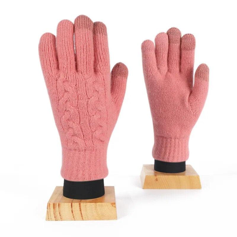 Gants en maille unis