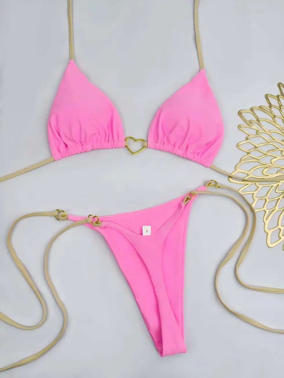 Éclat Rosé – Bikini à lacets deux pièces