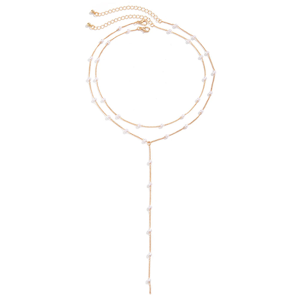 Collier trendy à perles simulées – Élégance et raffinement – vue 5