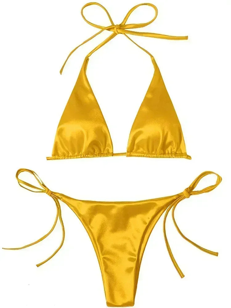 HaloCurve – Bikini à col licou avec anneau décoratif
