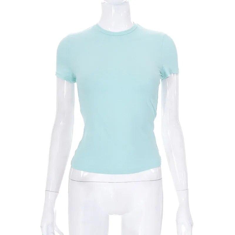 T-shirt court basique manches courtes – vert clair