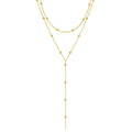Collier double rang à billes dorées – doré clair