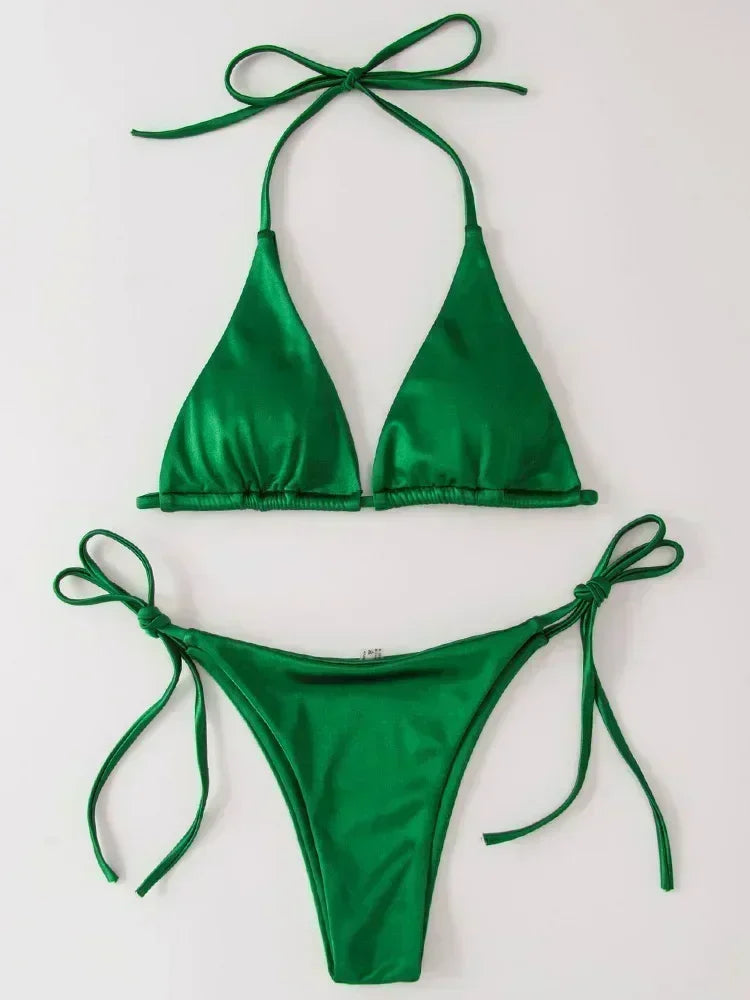 HaloCurve – Bikini à col licou avec anneau décoratif