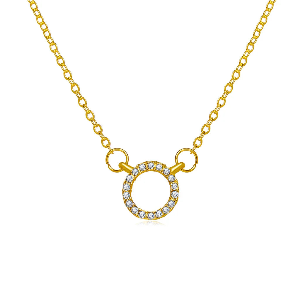 Collier pendentif cercle scintillant – vue 6