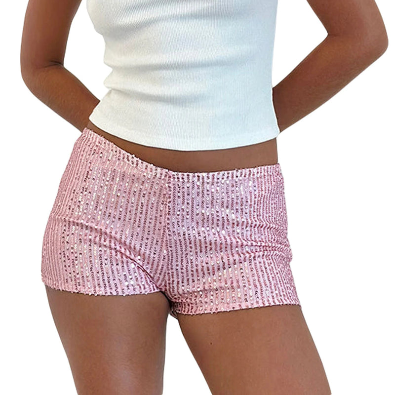 Short femme à paillettes