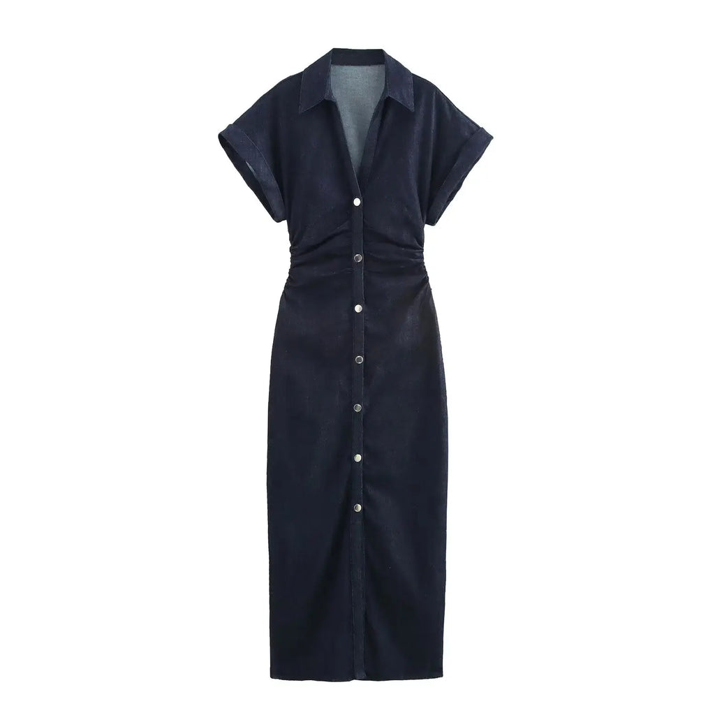 Robe Chemise Longue en Jean – Détente Chic
