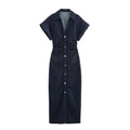 Robe Chemise Longue en Jean – Détente Chic