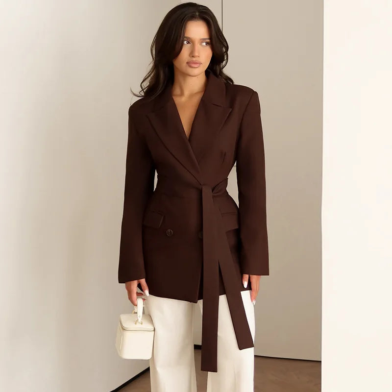 Blazer femme double boutonnage – Élégance High Street