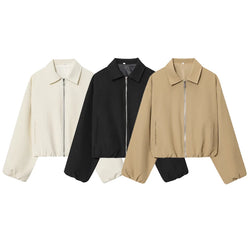Veste courte « Sporty Chic » – Zippée femme
