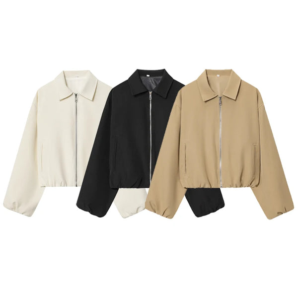 Veste courte « Sporty Chic » – Zippée femme