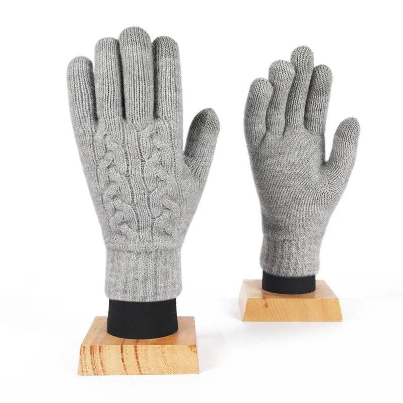 Gants en maille unis