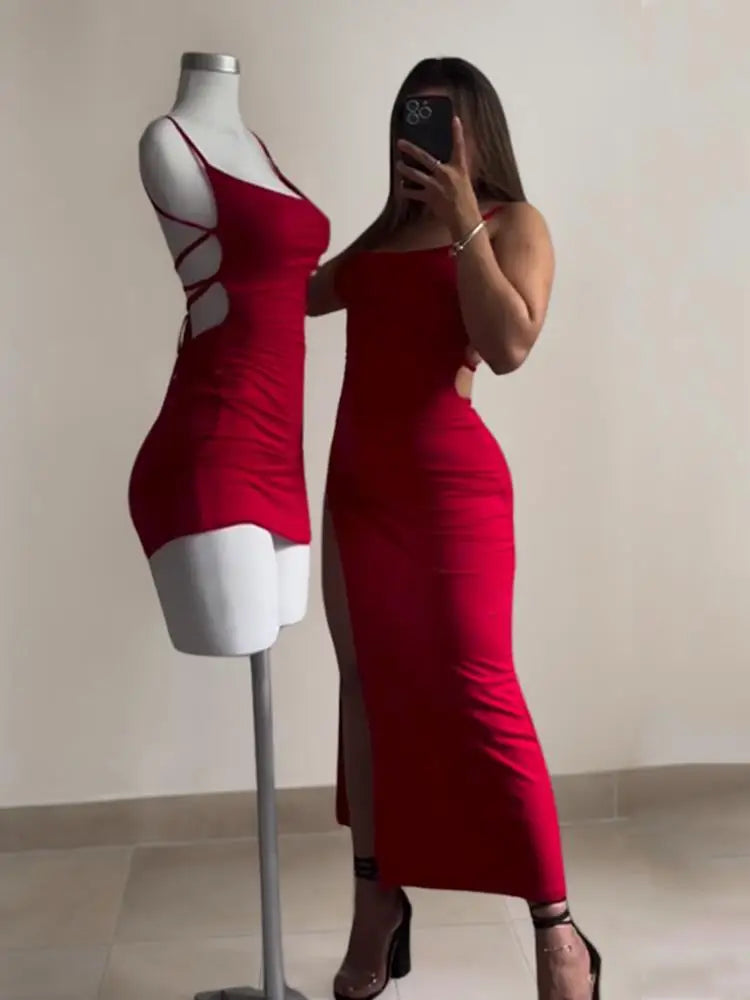 Robe Longue à Encolure Slash - Style Streetwear Femme