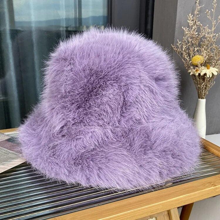 Bob en fausse fourrure – violet